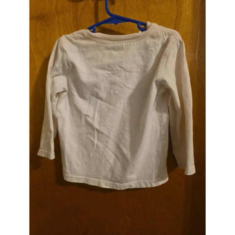 Boy's faded glory 4t beige long sleeve top 1/4 neck button